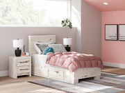 Lawroy Light Natural Twin Panel Bed with Storage - B2310B23