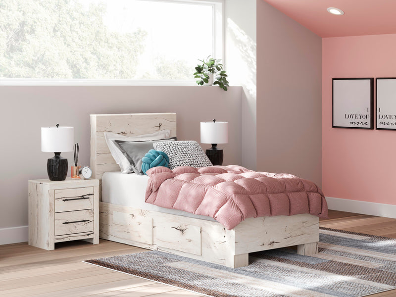 Lawroy Light Natural Twin Panel Bed with Storage - B2310B23