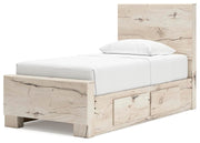 Lawroy Light Natural Twin Panel Bed with Storage - B2310B23