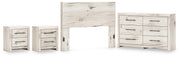 Lawroy Queen Panel Headboard, Dresser and 2 Nightstands in Light Natural - PKG020510