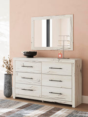 Lawroy Queen Panel Headboard, Dresser and Mirror in Light Natural - PKG020503