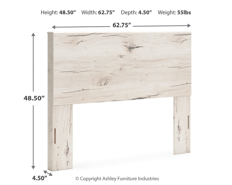 Lawroy Queen Panel Headboard with Dresser in Light Natural from Ashley - Luna Furniture