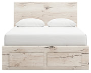 Lawroy Queen Panel Storage Bed with Dresser in Light Natural from Ashley - Luna Furniture
