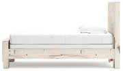 Lawroy Twin Panel Bed with Nightstand in Light Natural from Ashley - Luna Furniture