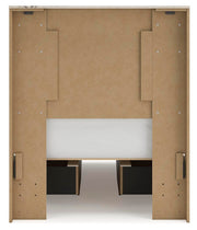 Lawroy Twin Panel Bed with Storage and Nightstand in Light Natural - PKG020247