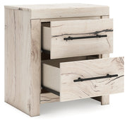 Lawroy Twin Panel Headboard with Mirrored Dresser and 2 Nightstands in Light Natural from Ashley - Luna Furniture