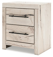 Lawroy Twin Panel Headboard with Mirrored Dresser and 2 Nightstands in Light Natural from Ashley - Luna Furniture
