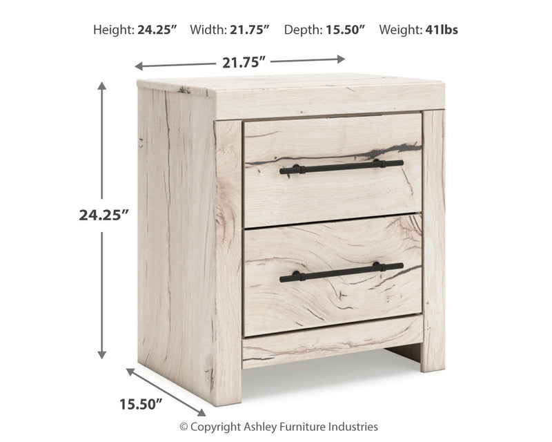 Lawroy Twin Panel Headboard with Nightstand in Light Natural from Ashley - Luna Furniture