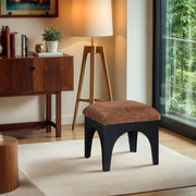 Lawson Chenille Fabric Upholstered Ottoman in Cognac - 22032Cognac