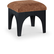 Lawson Chenille Fabric Upholstered Ottoman in Cognac - 22032Cognac