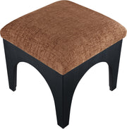 Lawson Chenille Fabric Upholstered Ottoman in Cognac - 22032Cognac