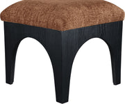 Lawson Chenille Fabric Upholstered Ottoman in Cognac - 22032Cognac