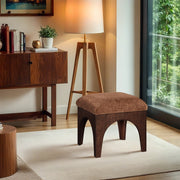 Lawson Chenille Fabric Upholstered Ottoman in Cognac - 22033Cognac