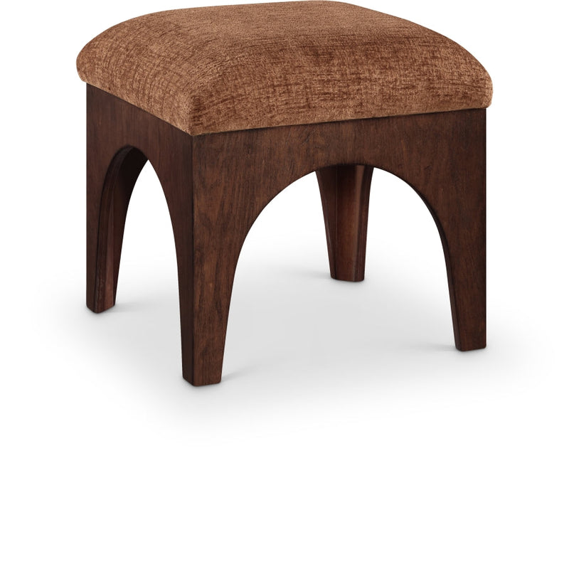 Lawson Chenille Fabric Upholstered Ottoman in Cognac - 22033Cognac