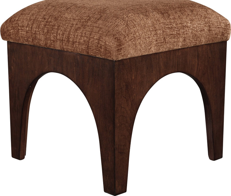Lawson Chenille Fabric Upholstered Ottoman in Cognac - 22033Cognac