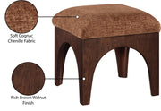 Lawson Chenille Fabric Upholstered Ottoman in Cognac - 22033Cognac