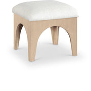 Lawson Chenille Fabric Upholstered Ottoman in Cream - 22031Cream
