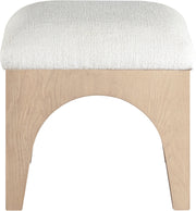 Lawson Chenille Fabric Upholstered Ottoman in Cream - 22031Cream