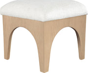 Lawson Chenille Fabric Upholstered Ottoman in Cream - 22031Cream