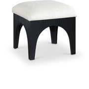 Lawson Chenille Fabric Upholstered Ottoman in Cream - 22032Cream