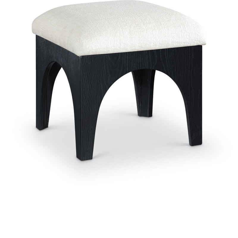 Lawson Chenille Fabric Upholstered Ottoman in Cream - 22032Cream