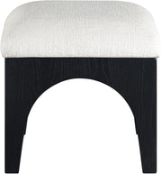 Lawson Chenille Fabric Upholstered Ottoman in Cream - 22032Cream