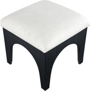 Lawson Chenille Fabric Upholstered Ottoman in Cream - 22032Cream