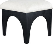 Lawson Chenille Fabric Upholstered Ottoman in Cream - 22032Cream