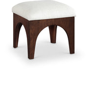 Lawson Chenille Fabric Upholstered Ottoman in Cream - 22033Cream