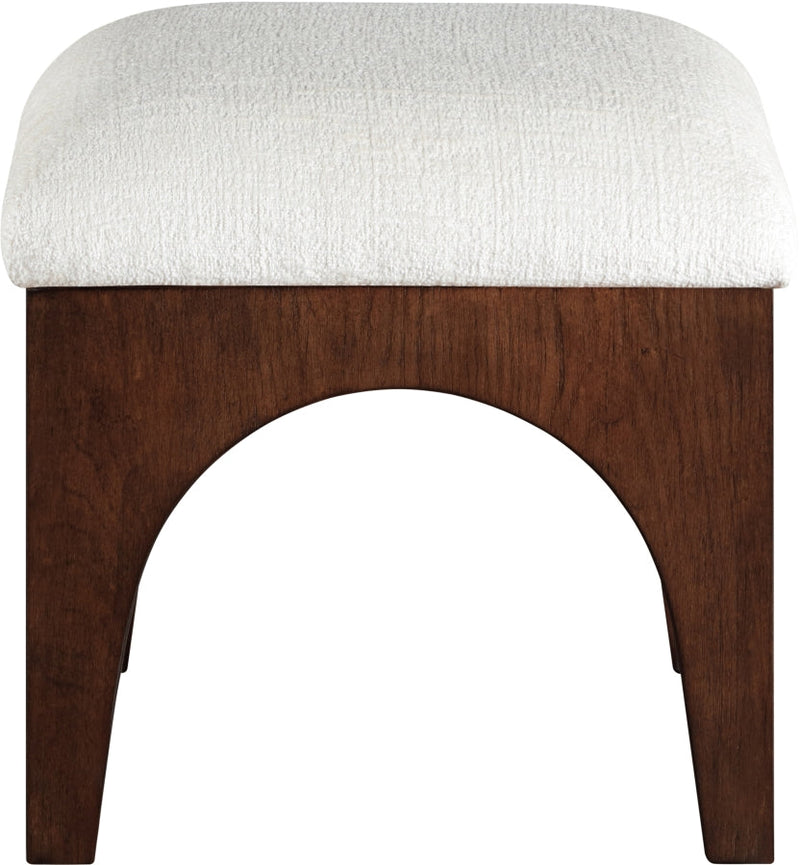 Lawson Chenille Fabric Upholstered Ottoman in Cream - 22033Cream