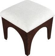 Lawson Chenille Fabric Upholstered Ottoman in Cream - 22033Cream