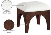Lawson Chenille Fabric Upholstered Ottoman in Cream - 22033Cream