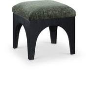 Lawson Chenille Fabric Upholstered Ottoman in Green - 22032Green