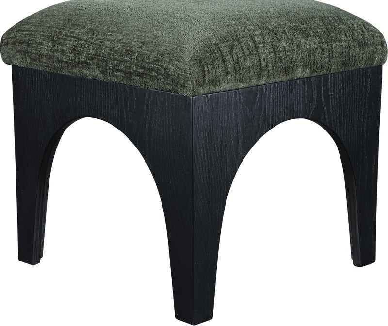 Lawson Chenille Fabric Upholstered Ottoman in Green - 22032Green