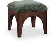 Lawson Chenille Fabric Upholstered Ottoman in Green - 22033Green