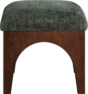 Lawson Chenille Fabric Upholstered Ottoman in Green - 22033Green
