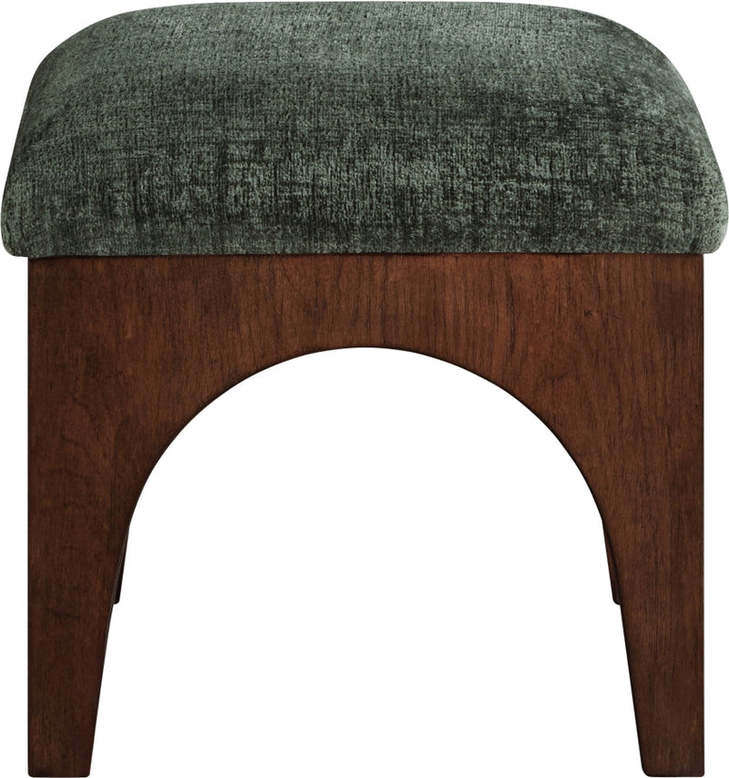 Lawson Chenille Fabric Upholstered Ottoman in Green - 22033Green