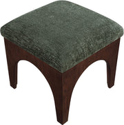 Lawson Chenille Fabric Upholstered Ottoman in Green - 22033Green