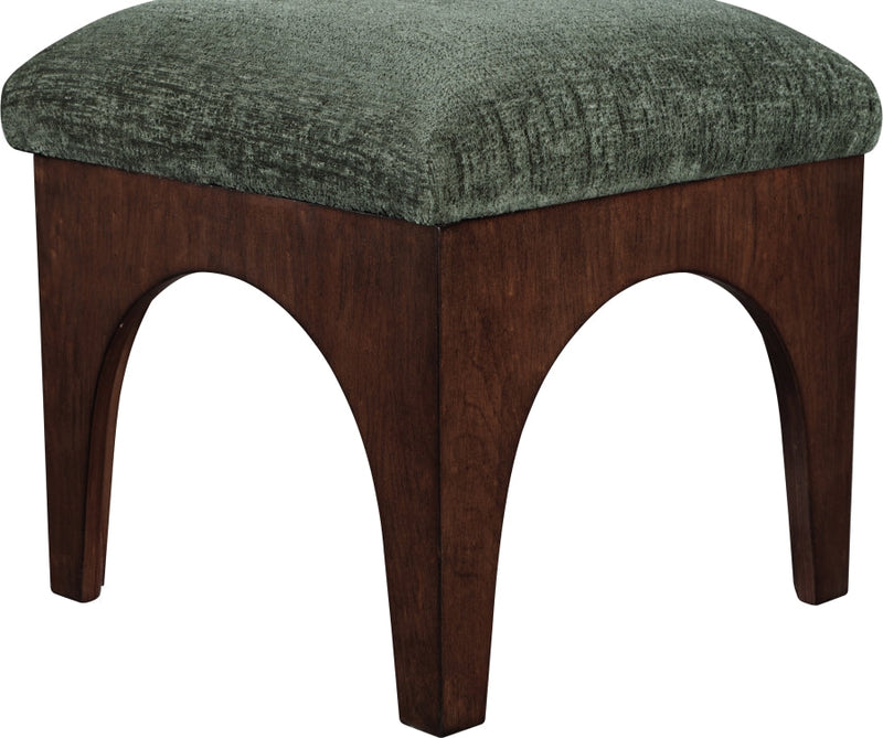 Lawson Chenille Fabric Upholstered Ottoman in Green - 22033Green