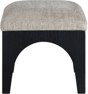 Lawson Chenille Fabric Upholstered Ottoman in Grey - 22032Grey
