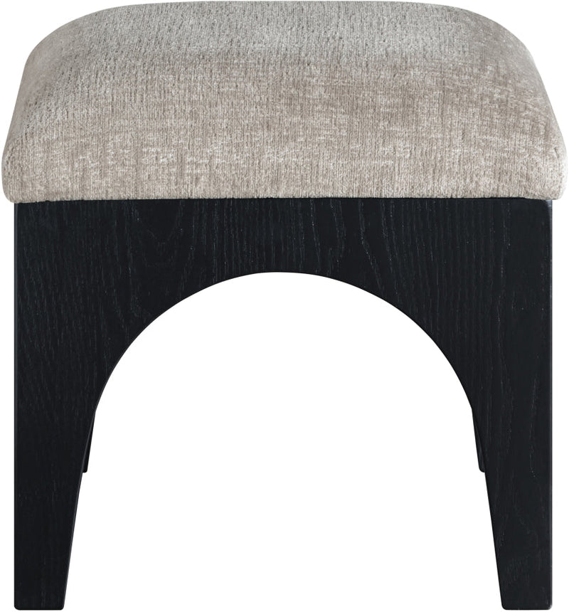 Lawson Chenille Fabric Upholstered Ottoman in Grey - 22032Grey