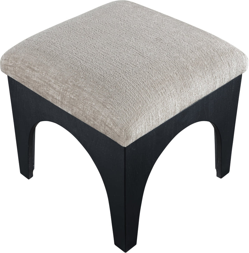 Lawson Chenille Fabric Upholstered Ottoman in Grey - 22032Grey