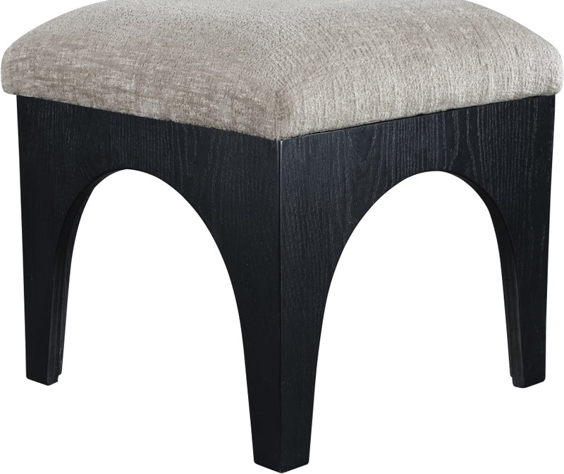 Lawson Chenille Fabric Upholstered Ottoman in Grey - 22032Grey