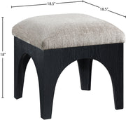 Lawson Chenille Fabric Upholstered Ottoman in Grey - 22032Grey