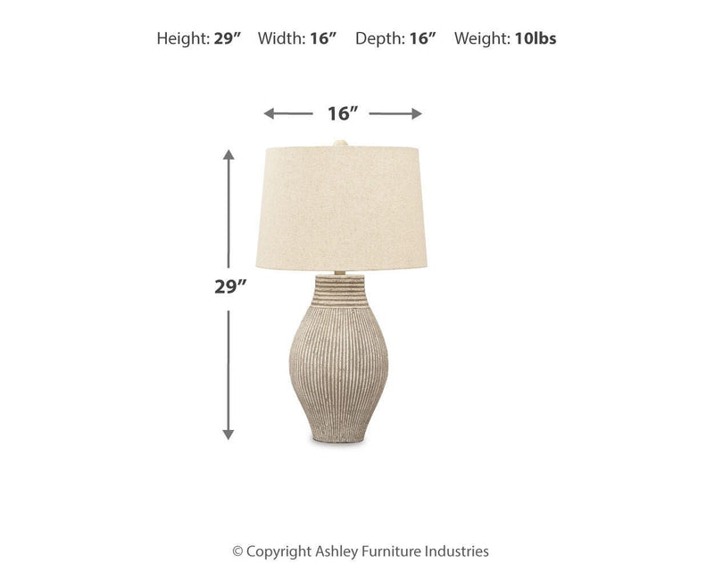 Layal Beige Table Lamp (Set of 2) - L235634X2