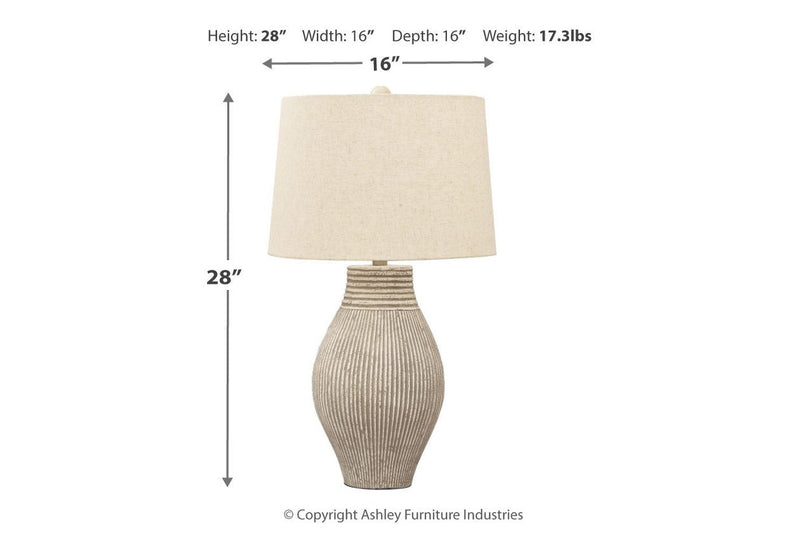 Layal Black Table Lamp - L235634 - Gate Furniture
