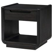 Leandro 1-drawer Wood Occasional Side End Table Burnished Black - 704637