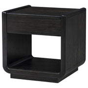 Leandro 1-drawer Wood Occasional Side End Table Burnished Black - 704637