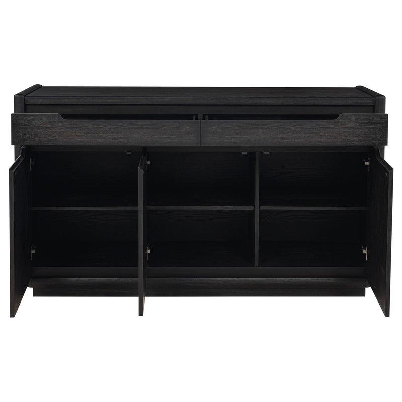 Leandro 2-drawer Dining Sideboard Server Burnished Black - 115395