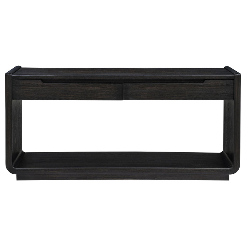 Leandro 2-drawer Entryway Sofa Console Table Burnished Black - 704639